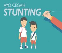 Ilustrasi ayo cegah stunting